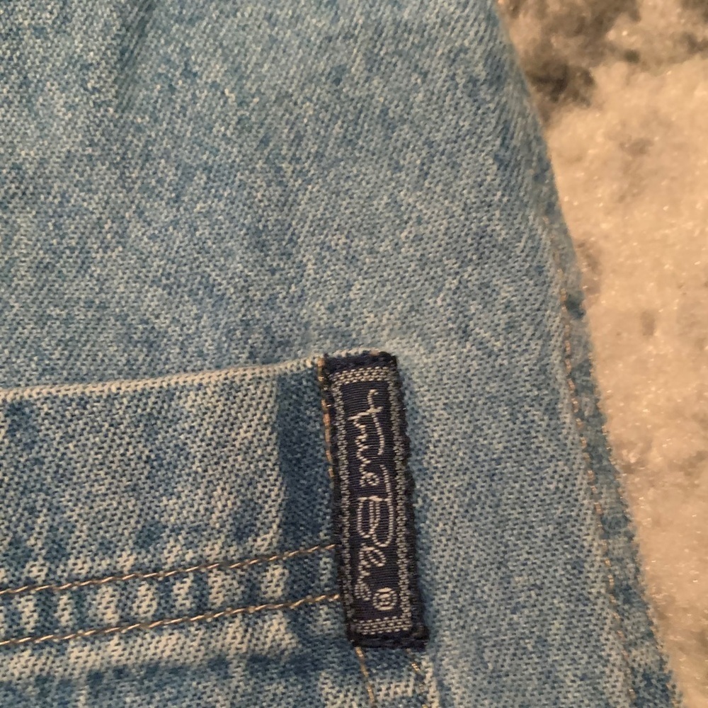 #014True Blue Denim Overall Dress - Picture 7 of 7